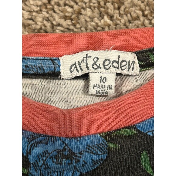 Art & Eden Girls T-Shirt Size 10 Multicolor Long Sleeve Crew Neck - Picture 5 of 5